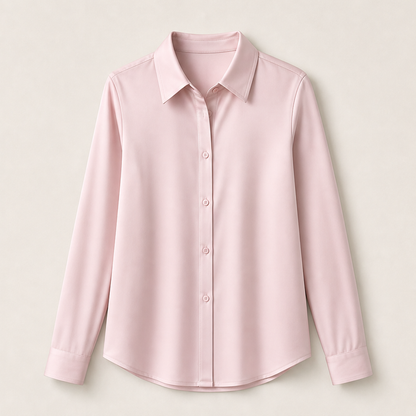Serelia – Camicia in Raso con Bottoni Pink