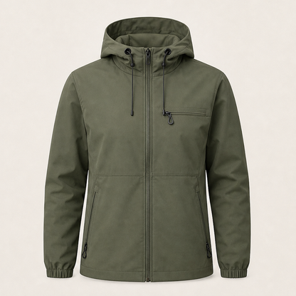 Vortexa – Giacca Tecnica Impermeabile con Cappuccio Olive