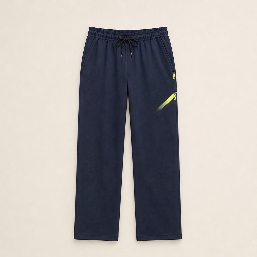 Vestalo – Pantaloni Cargo Dritti a Vita Media Navy