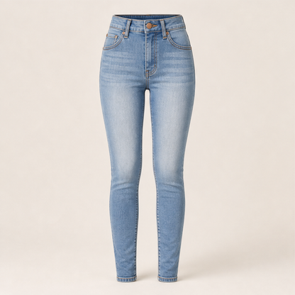 Velmara – Jeans Skinny a Vita Alta Elasticizzati Light Wash