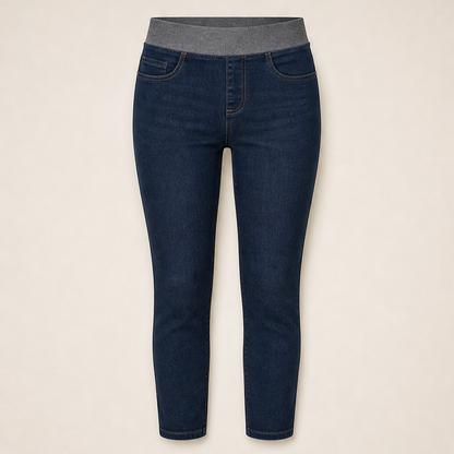 Velmora – Jeans Pull-On Slim Fit Vita Alta Dark Wash
