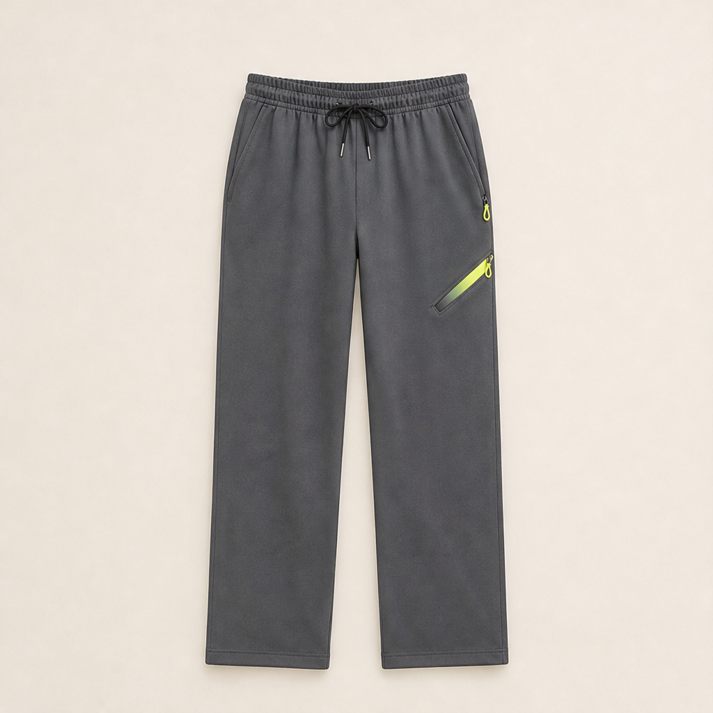 Vestalo – Pantaloni Cargo Dritti a Vita Media Grey